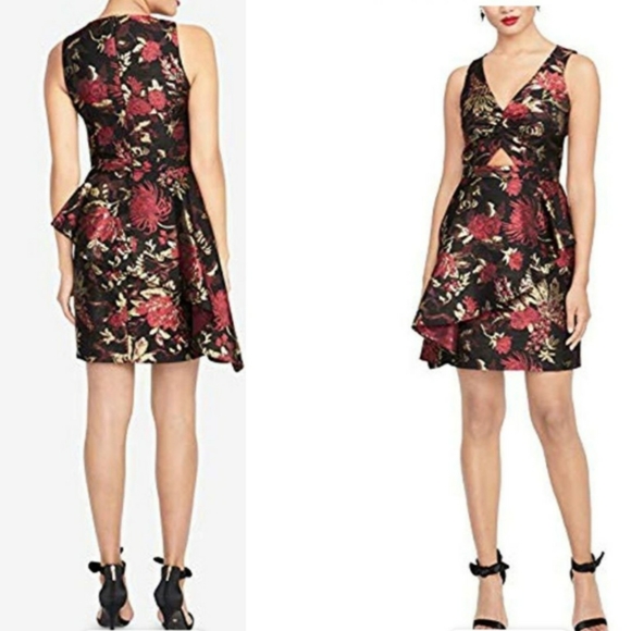 🔽🆕️ Rachel Roy 💜 Metallic Floral Dress - Picture 4 of 4